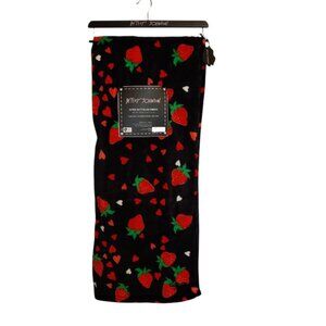Betsey Johnson Strawberry & Heart Ultra Soft Plush Throw